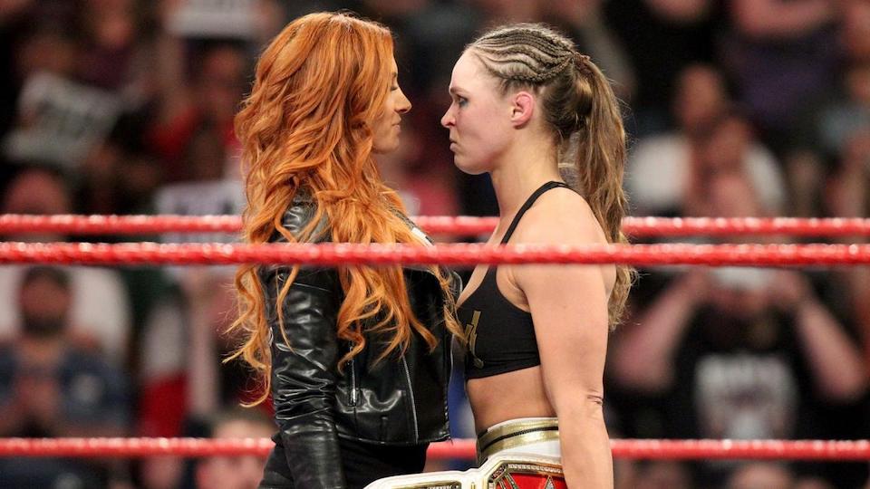 Look: WWE's Becky Lynch, Ronda Rousey trade personal insults on