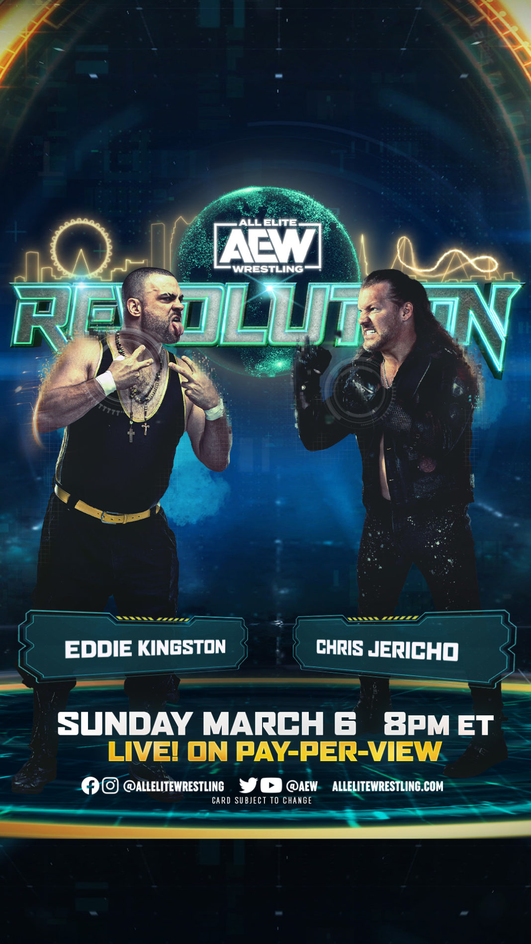 AEW Revolution Results Chris Jericho vs. Eddie Kingston