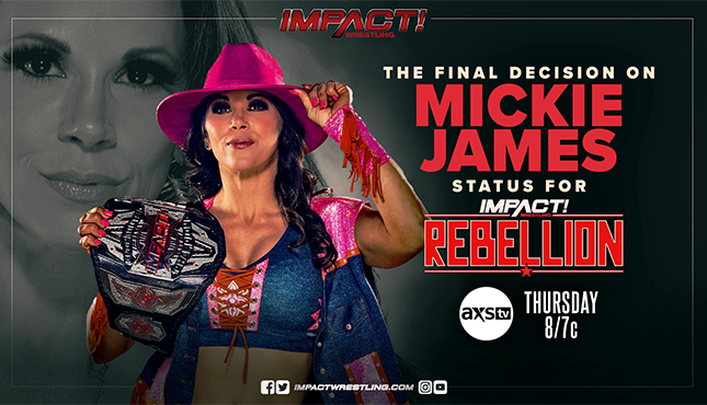 Impact Wrestling News – Mickie James & More Set For Next Week, Updated Rebellion 2023 Lineup