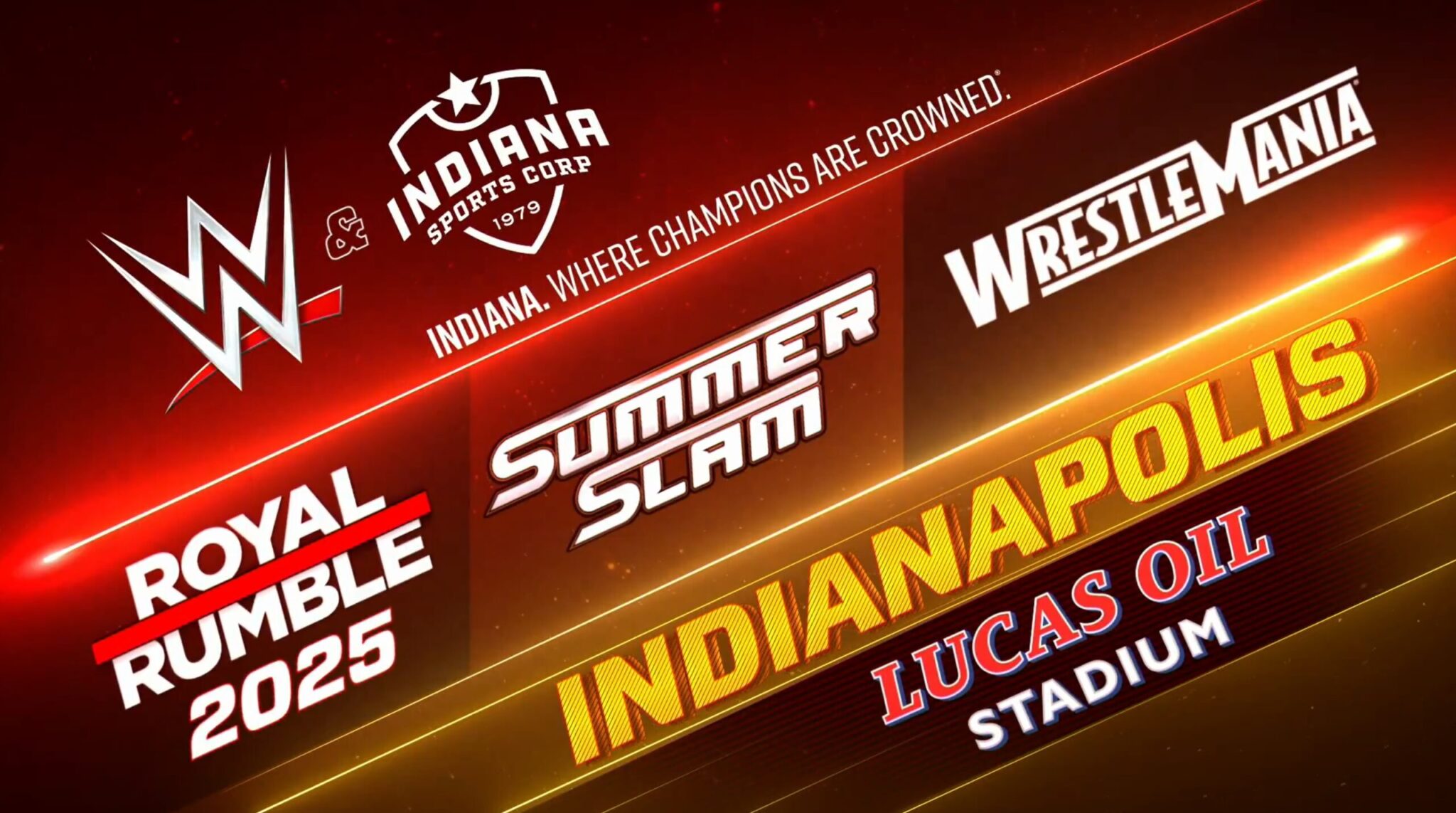 Information Regarding Agreements on WrestleMania, Royal Rumble, and Summerslam in Indianapolis.