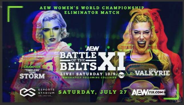 The initial match for AEW Battle Of The Belts XI has been revealed by Tony Khan.
