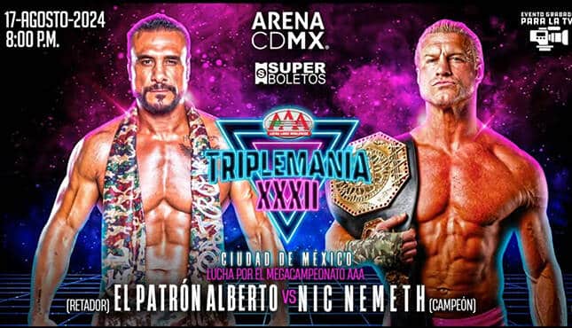 The Newly Revised Roster for AAA TripleMania 32 in Mexico City.