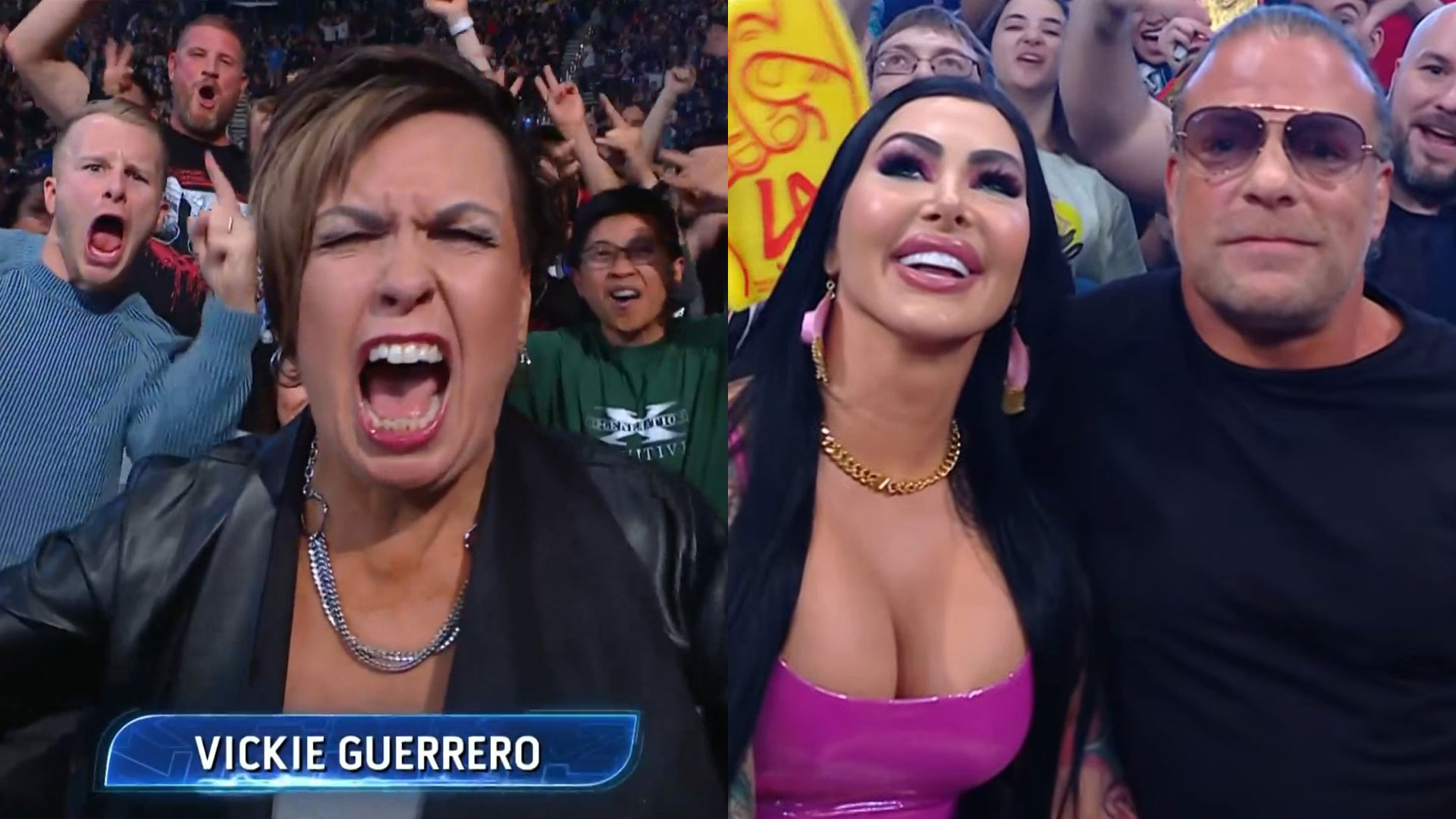 Vickie Guerrero and Rob Van Dam were present at the inaugural WWE SmackDown event.