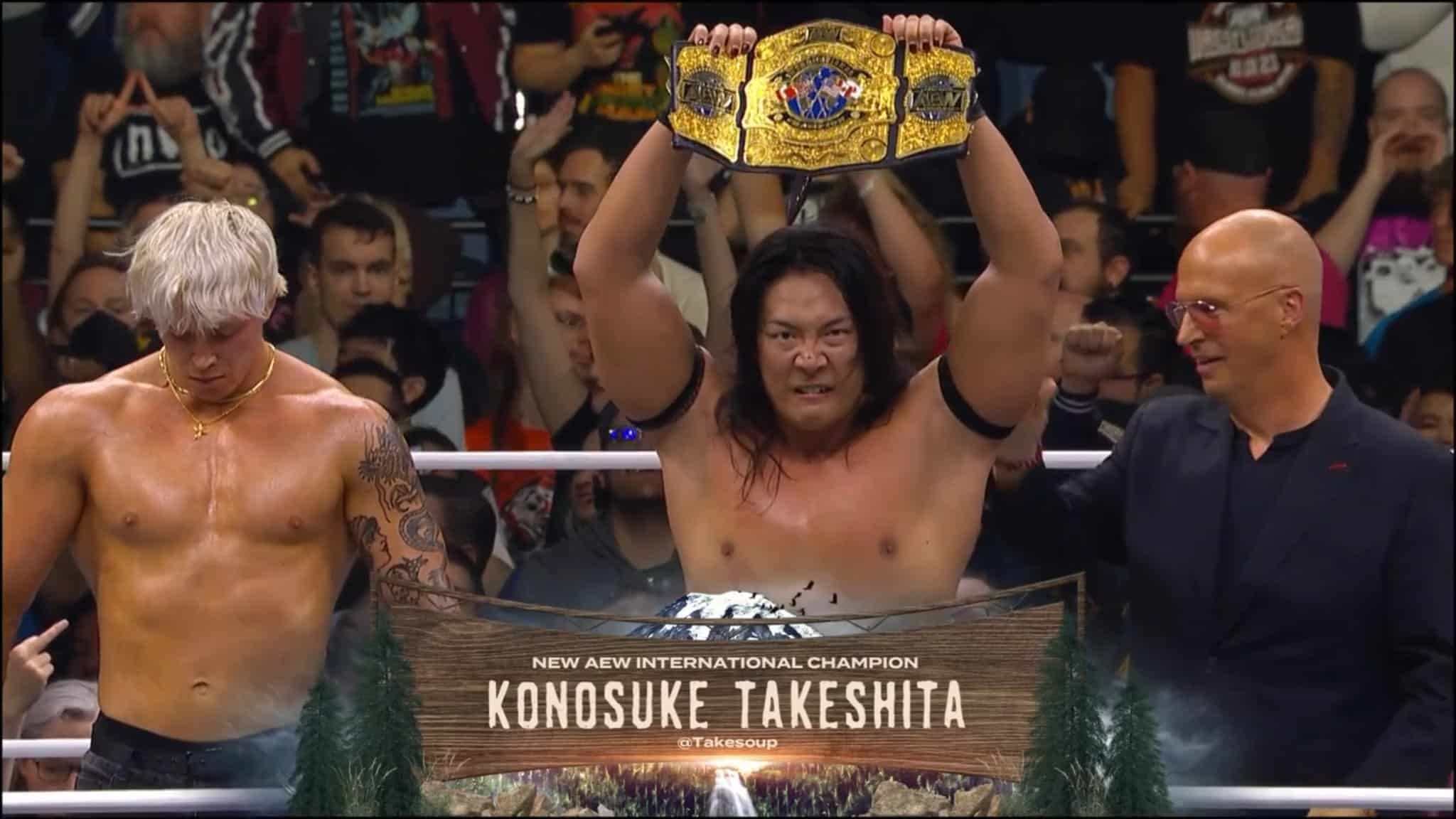 Konosuke Takeshita Wins International Title, Kyle Fletcher Turns On