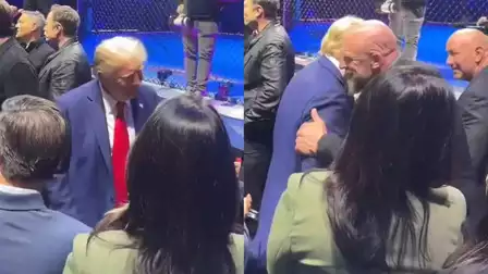 WATCH: Triple H Meets Up With Donald Trump At UFC 309