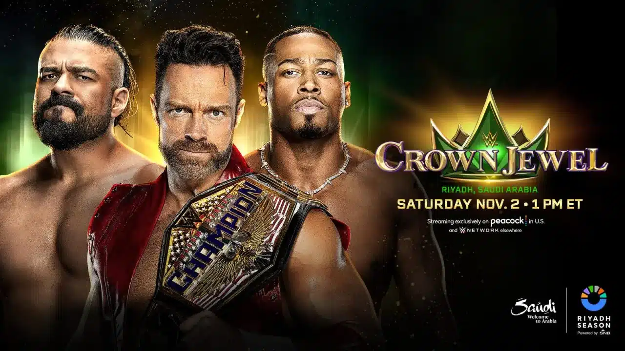 LA Knight Retains Against Andrade & Carmelo Hayes At WWE Crown Jewel 2024