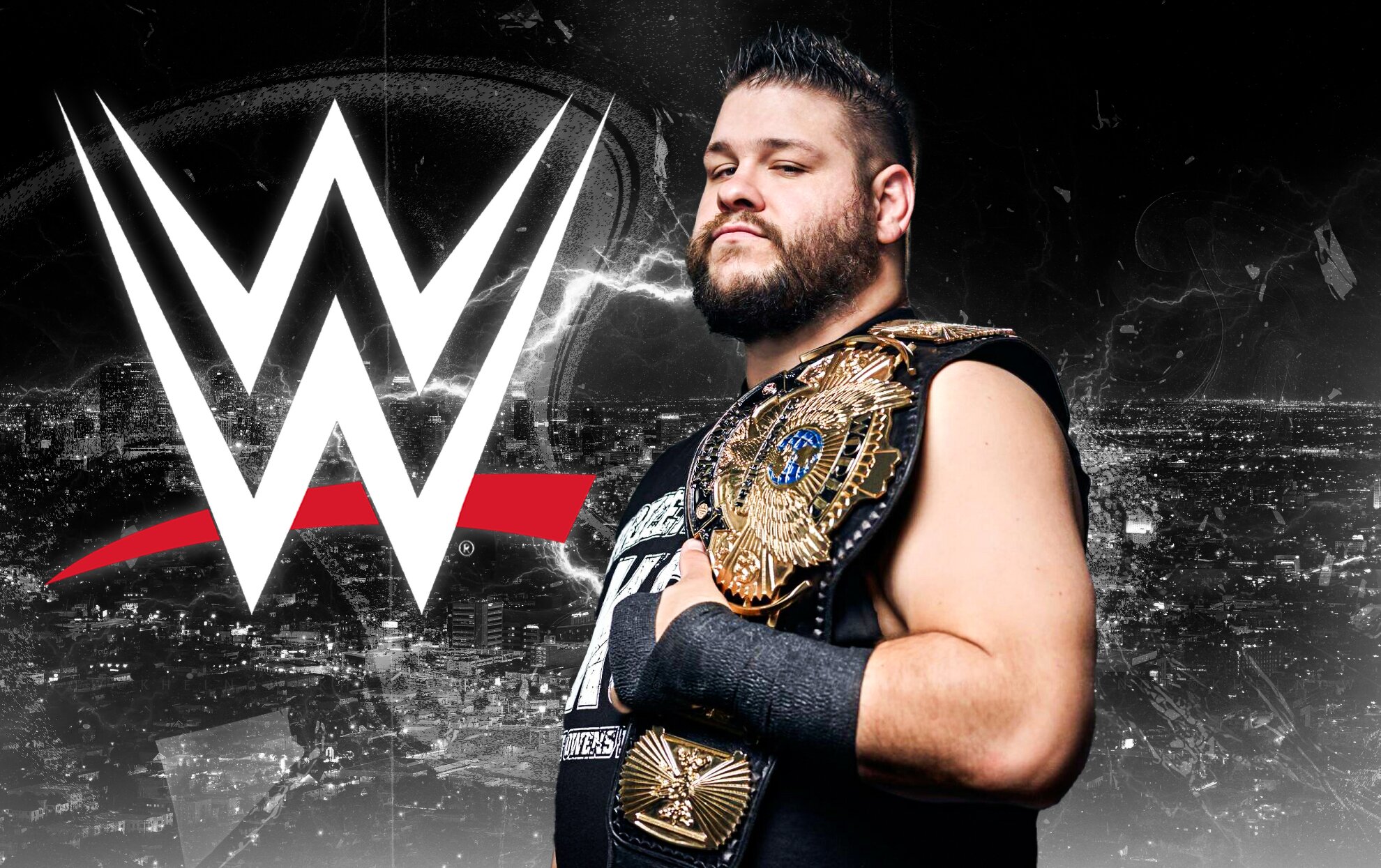 PHOTO – Kevin Owens Poses With Winged Eagle Title Alongside WWE Legends